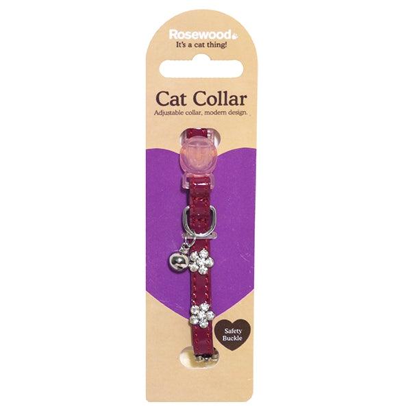 Elegant Damson Rosewood Cat Collar