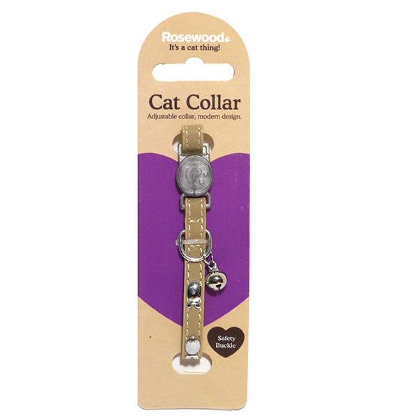 Elegant Natural Rosewood Cat Collar