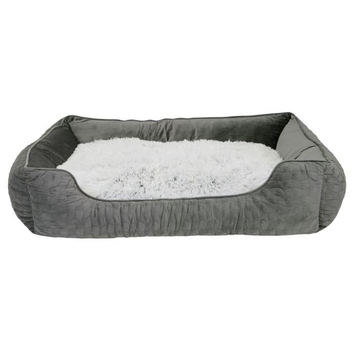 Cosmic Comfort Bud'Z Cuddler Bed - Extra Large Grey For Dogs And Cats (100X80X22Cm)