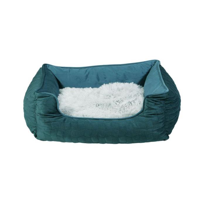 Bud'Z Cozy Cuddler Bed - Cosmos Collection - Medium Size - Opal Green - Perfect For Dogs & Cats - 60X50X20Cm