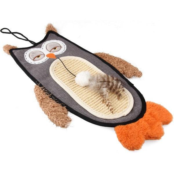 Gigwi Enchanting Owl Cat Scratcher With Sisal Fabric And Delightful Catnip