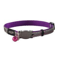 Rogz Nightcat Purple Safety Collar - 10Mm For Ultimate Nighttime Visibility!