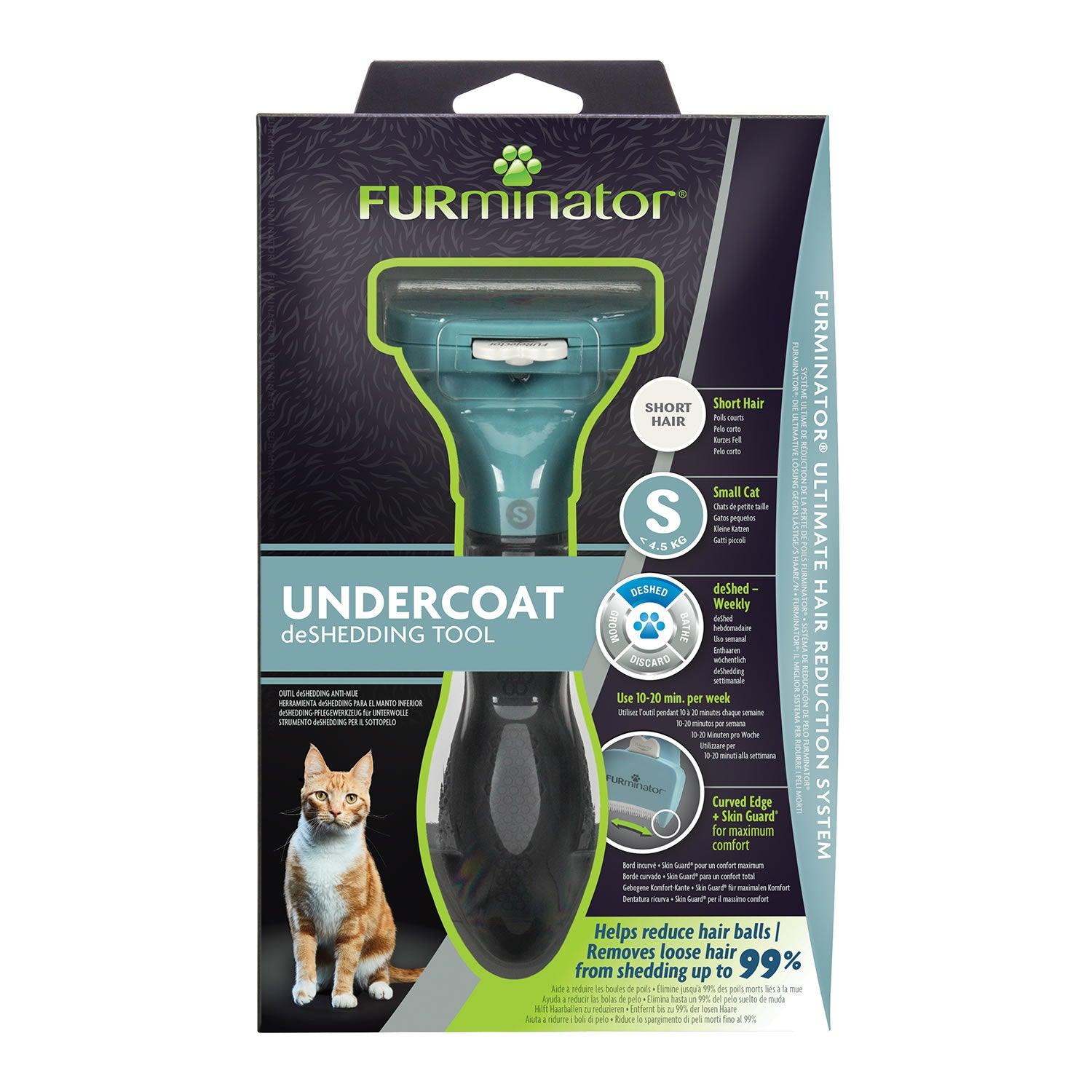 Furminator Deshedding Tool For Short-Haired Cats – Small Size For Effortless Coat Care