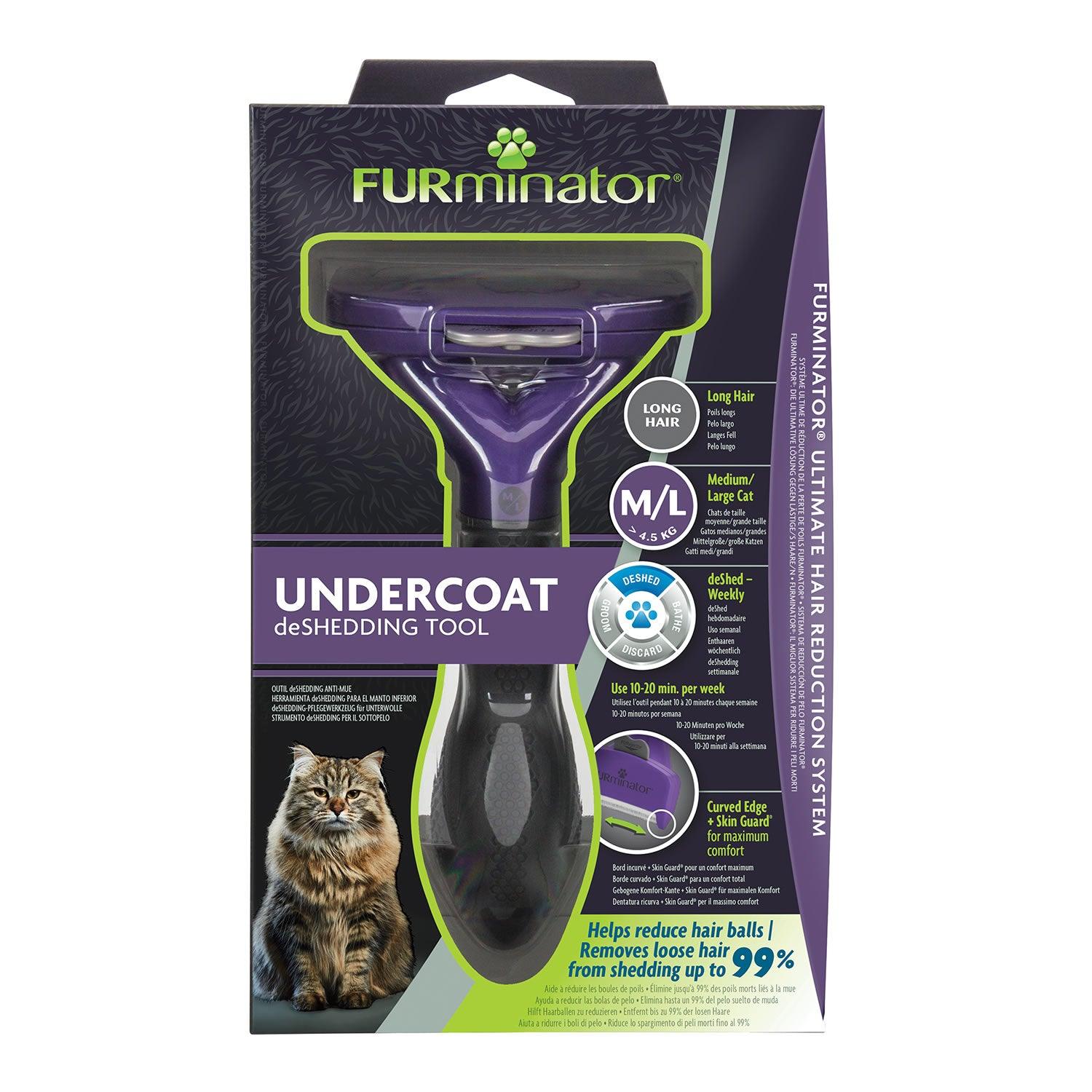 Furminator De-Shedding Tool For Long-Haired Cats - Perfect For Medium To Large Breeds!