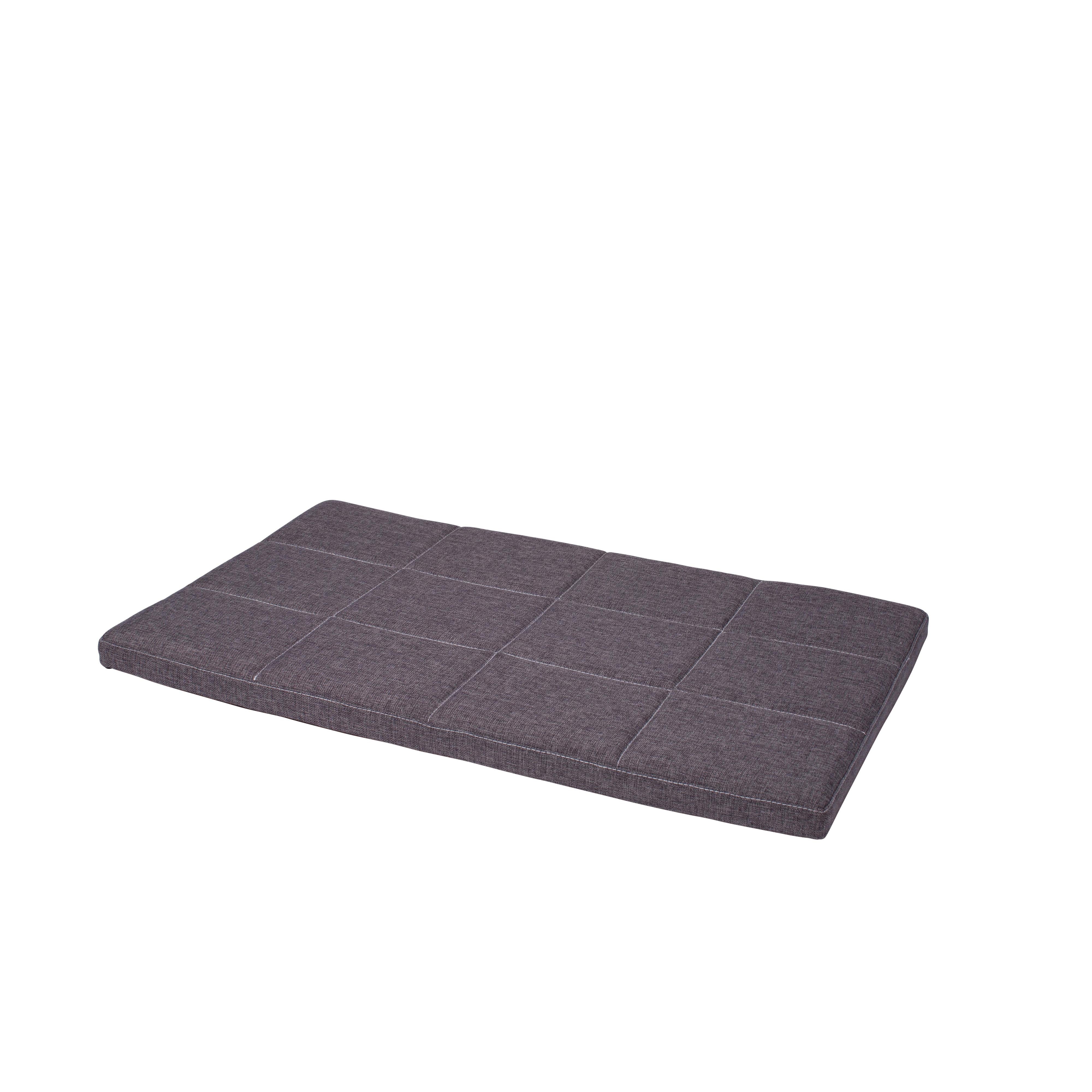 Cozy Grey Bud'Z Comfort Flat Dog Bed - Perfect Size 75 X 48 X 5 Cm For Your Furry Friend