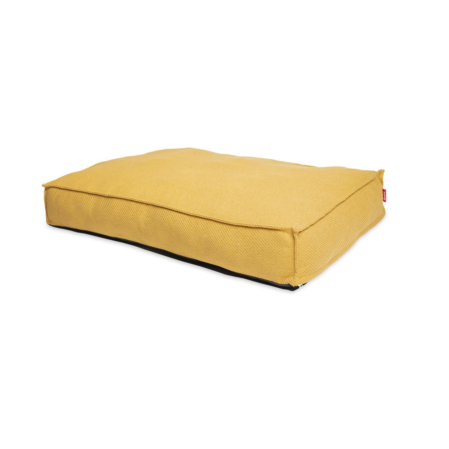 Chic Mustard Bud'Z Flat Anémone Dog Bed - Perfectly Sized At 100 X 70 X 16 Cm