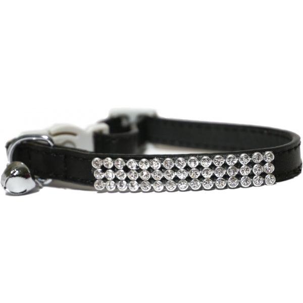 Glamorous Diamante-Embellished Rosewood Cat Collar