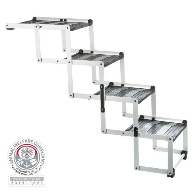 Trixie 4-Step Folding Pet Stairs - Sturdy Aluminium & Non-Slip Tpr